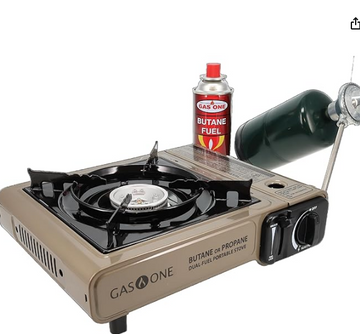Gas One GS-3400P Propane or Butane Stove Dual Fuel Stove Portable Camping Stove - Patent Pending - with Carrying Case Great for Emergency Preparedness Kit